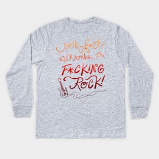 Rock Fact Kids Long Sleeve T-Shirt